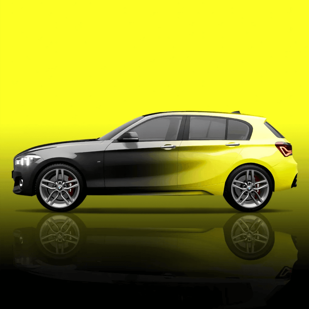 Black Yellow Gradient material sample