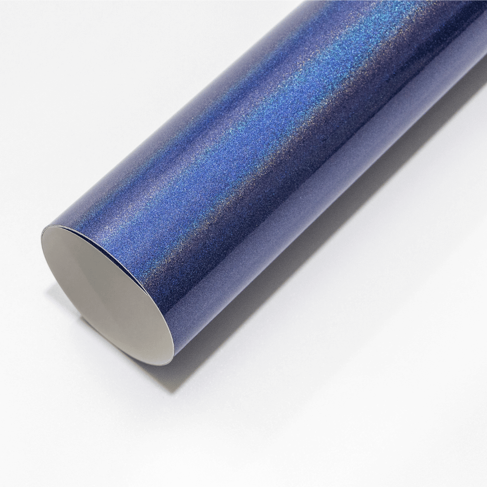 Chameleon Metallic Blueberry material sample