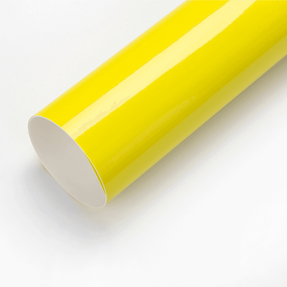 Gloss Crystal Lime Yellow material sample