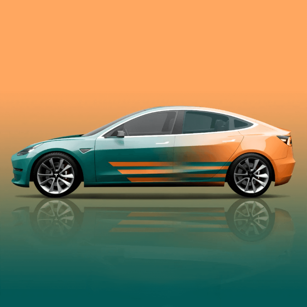 greenorangegradient material sample
