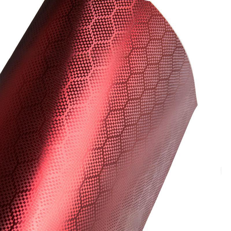 Honeycomb Carbon Fiber Matte Red material sample