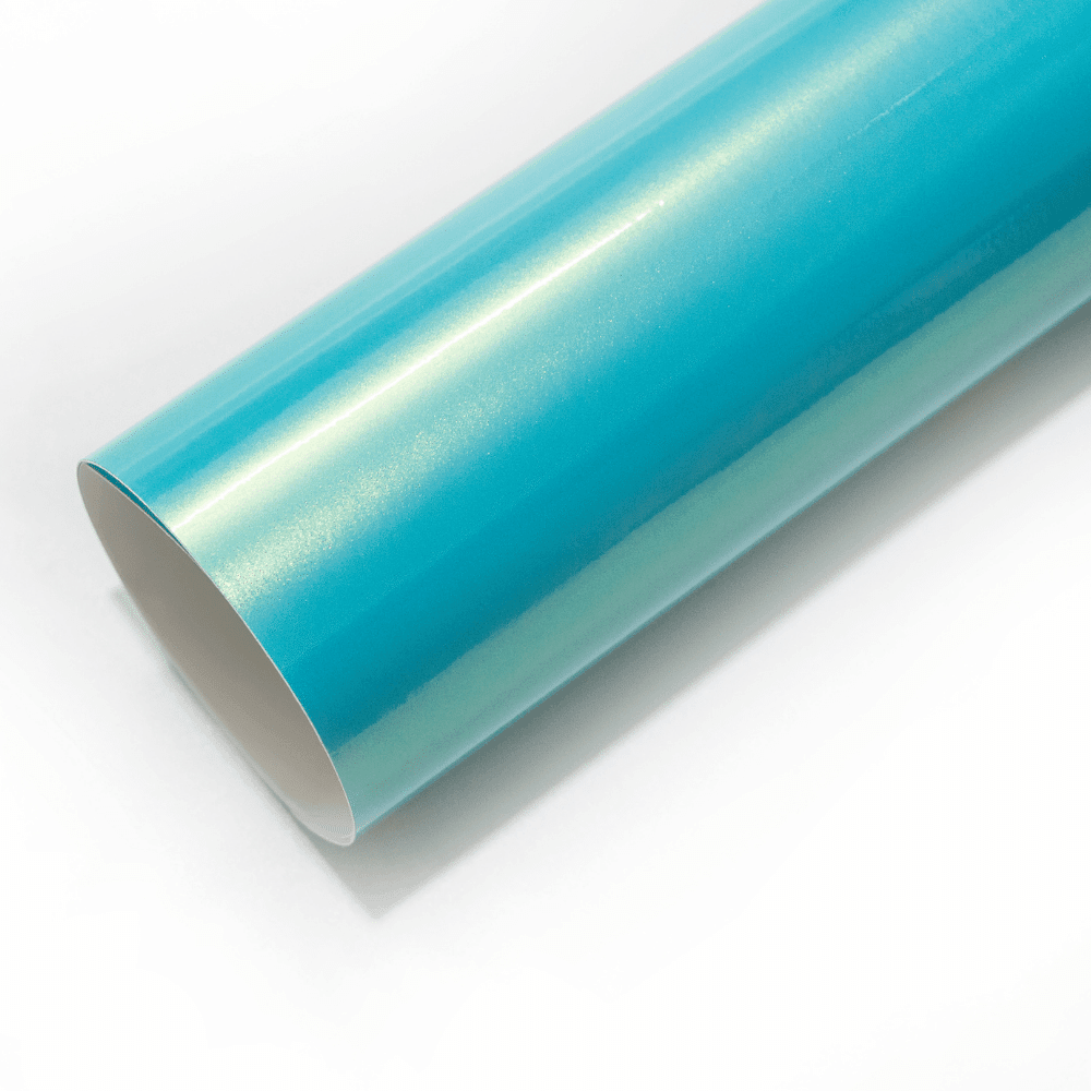 Lake Blue Pearlescent material sample