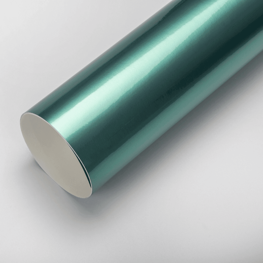 Liquid Metallic Emerald Green material sample