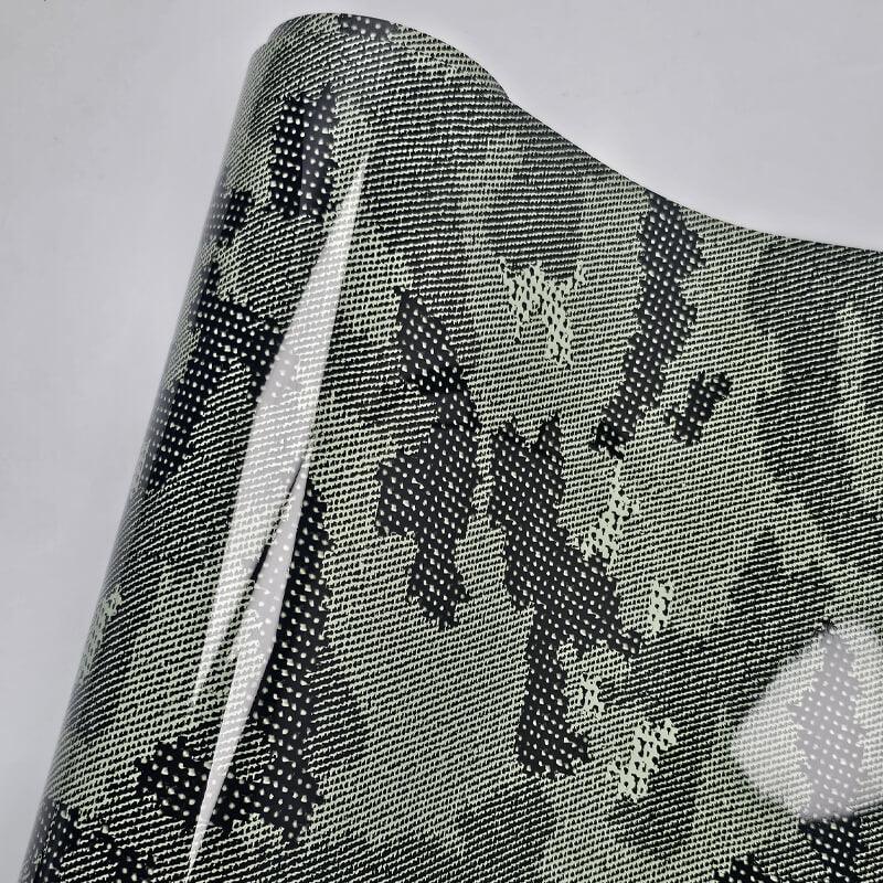 Military Green Snake Skin Camouflage material sample